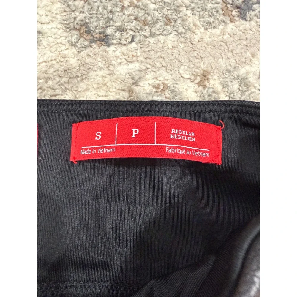 Spanx 2437 SPANXshape Faux Leather Leggings Black Noir Small NWT High Rise Shape